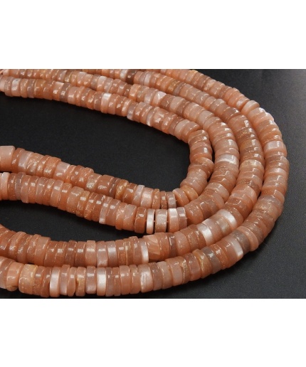 Natural Peach Moonstone Smooth Tyre,Coin,Button Shape,Beads,16Inch Strand 9X5MM Approx,Wholesale Price,New Arrival PME-T1 | Save 33% - Rajasthan Living 3