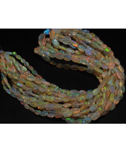 Ethiopian Opal Smooth Tumble,Nuggets,Oval Shape,Yellow Color,Multi Flashy Fire 18Inch Strand 8X5To4X3MM Approx,100%Natural (pme)EO2 | Save 33% - Rajasthan Living 5