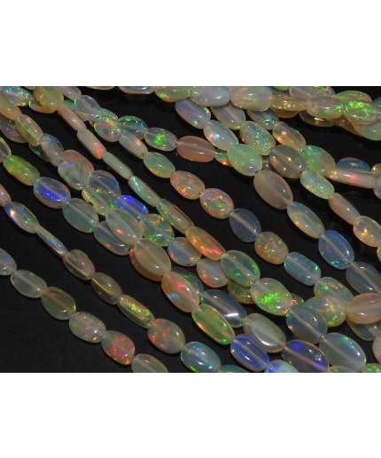 Ethiopian Opal Smooth Tumble,Nuggets,Oval Shape,Yellow Color,Multi Flashy Fire 18Inch Strand 8X5To4X3MM Approx,100%Natural (pme)EO2 | Save 33% - Rajasthan Living 7