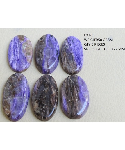 Charoite Smooth Cabochons Lot,Loose Stone,Fancy Shape,Handmade,Gemstone For Making Pendent,Jewelry Wholesale Price New Arrival C3 | Save 33% - Rajasthan Living 3