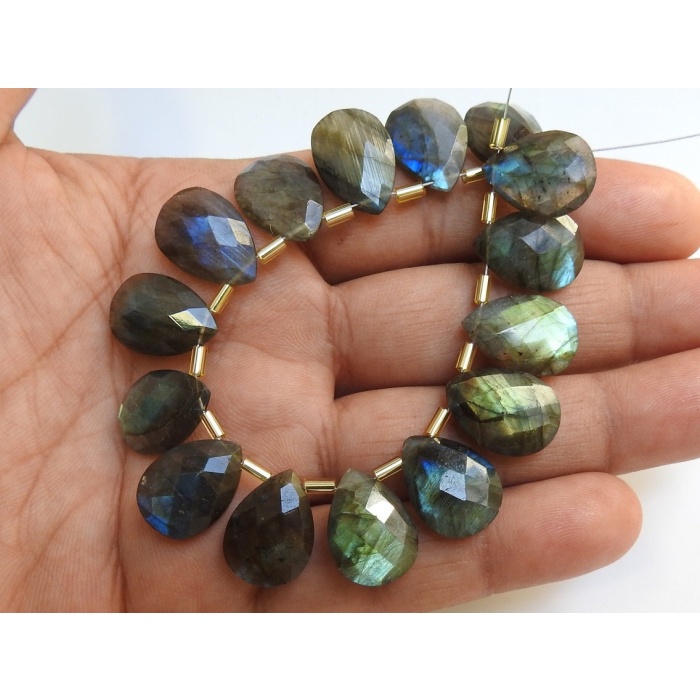 Labradorite faceted Teardrop,Drop,Multi Flashy Fire,Handmade,Loose Stone,For Making Earrings,Jewelry,Wholesaler,Supplies,18X12MM PME-CY3 | Save 33% - Rajasthan Living 9