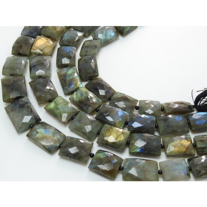 Labradorite Faceted Baguette,Rectangle,Bead,Cross Drill,Multi Fire,18Piece 14X10To11X9MM Approx,Wholesale Price PME(B12) | Save 33% - Rajasthan Living 10