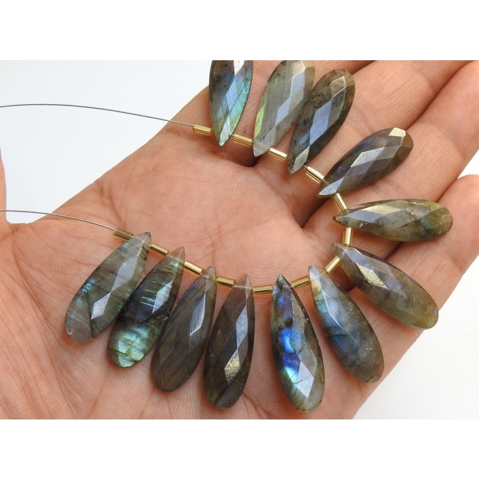 30X10MM Pair,Natural Labradorite Faceted Teardrop,Drop,Multi Fire,Handmade,Loose Stone,For Making Jewelry,Wholesaler,Supplies PME-CY3 | Save 33% - Rajasthan Living 5