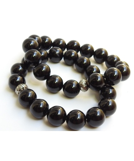 Natural Black Onyx Bracelet,Smooth,Sphere,Ball,Roundel Beads,Personalized Gift,One Of A Kind 16Piece 12MM Approx Wholesaler,Supplies (pme)B4 | Save 33% - Rajasthan Living