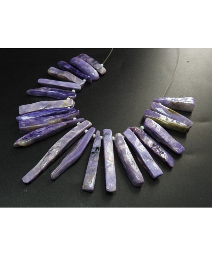 100%Natural,Charoite Rough Stick,Polished,Loose Raw,For Making Jewelry,Minerals Gemstone 21 Pieces Strand Wholesaler Supplies PME(R4) | Save 33% - Rajasthan Living 3