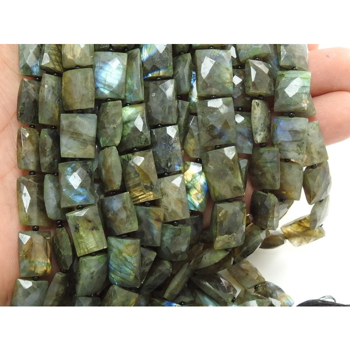 Labradorite Faceted Baguette,Rectangle,Bead,Cross Drill,Multi Fire,18Piece 14X10To11X9MM Approx,Wholesale Price PME(B12) | Save 33% - Rajasthan Living 7