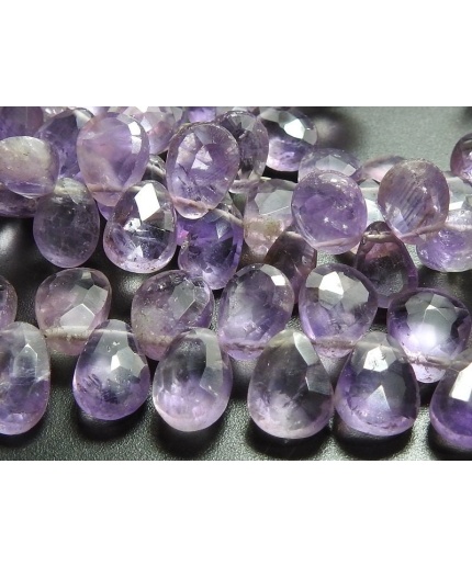 Pink Amethyst Faceted Teardrops,Drops,Loose Stone,Handmade,For Jewelry Makers,Wholesaler,Supplies 8Inch Strand 100%Natural PME(BR6) | Save 33% - Rajasthan Living