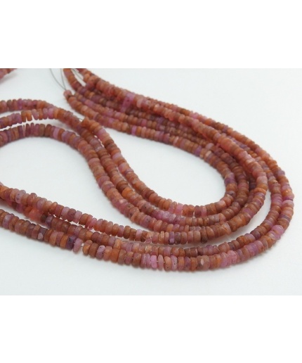 Natural Ruby Smooth Roundel Bead,Handmade,Matte Polished,16Inch Strand 3To4MM Approx,Wholesale Price,New Arrival PME(B5) | Save 33% - Rajasthan Living 5