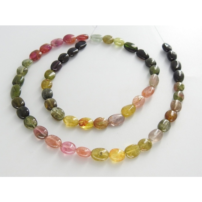 Tourmaline Smooth Tumble/Oval Shape Bead/Nuggets/Multi Shaded/16Inch Strand 8X5To6X5MM Approx/Wholesale Price/New Arrival PME(TU5) | Save 33% - Rajasthan Living 7