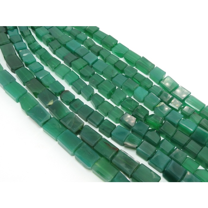 Natural Green Onyx Faceted Tumble/Nuggets/Loose Stone/Handmade/Step Cut/Wholesale Price/New Arrival/9Inch Strand/PME(TU5) | Save 33% - Rajasthan Living 10