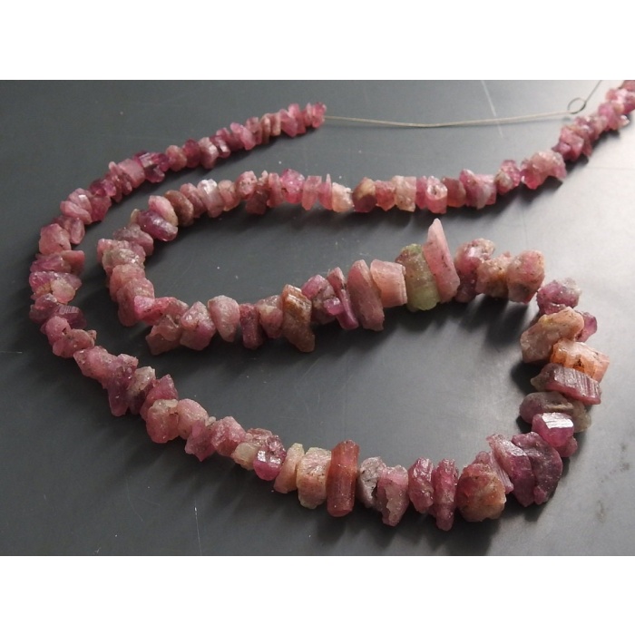 Natural Pink Tourmaline Rough Beads,Chip,Uncut,Nuggets,Anklet,Loose Raw,Minerals Stone,Wholesaler,Supplies 16Inch 12X8To5X3MM Approx PME-RB2 | Save 33% - Rajasthan Living 8