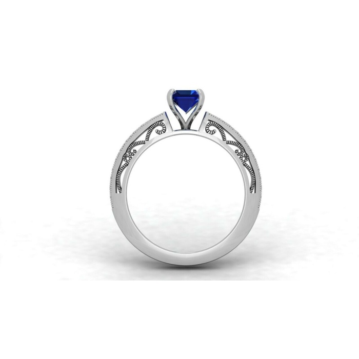 AAA blue sapphire gemstone 925 sterling silver ring Engagement ring Wedding ring, Royal Blue Color sapphire Ring for Her, Christmas gift | Save 33% - Rajasthan Living 7