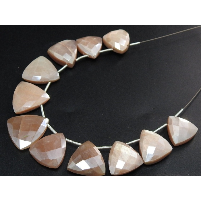 Peach Moonstone Coated,Triangles,Briolettes,Loose Stone,Handmade 11Piece 16X15To15X13MM Approx Wholesale Price New Arrival PMEBR8 | Save 33% - Rajasthan Living 6