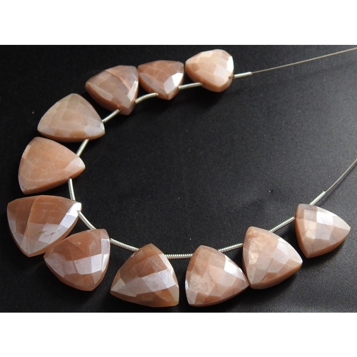 Peach Moonstone Coated,Triangles,Briolettes,Loose Stone,Handmade 11Piece 16X15To15X13MM Approx Wholesale Price New Arrival PMEBR8 | Save 33% - Rajasthan Living 8