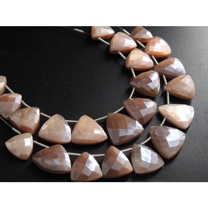 Peach Moonstone Coated,Triangles,Briolettes,Loose Stone,Handmade 11Piece 16X15To15X13MM Approx Wholesale Price New Arrival PMEBR8 | Save 33% - Rajasthan Living 5