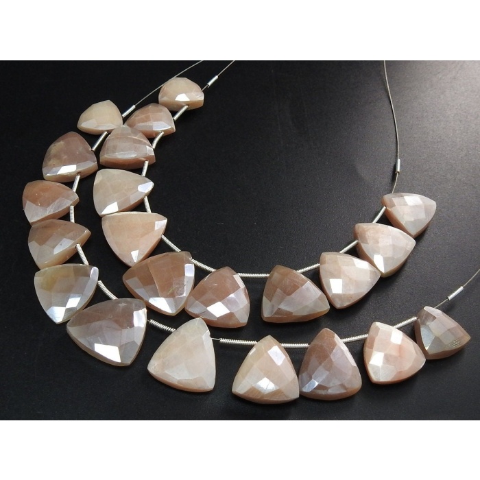 Peach Moonstone Coated,Triangles,Briolettes,Loose Stone,Handmade 11Piece 16X15To15X13MM Approx Wholesale Price New Arrival PMEBR8 | Save 33% - Rajasthan Living 10