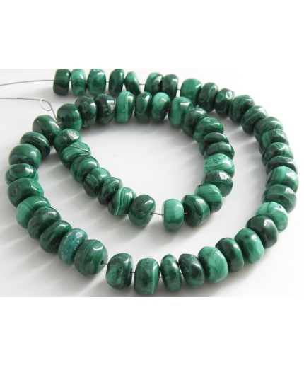 Malachite Roundel Bead,Smooth,Loose Stone,Handmade,For Making Jewelry,Necklace,Wholesaler,Supplies,10Inch Strand,100%Natural PME(B13) | Save 33% - Rajasthan Living 5