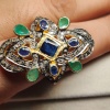 Christmas Gift Real Polki Diamond Ring, Natural Pave Diamond Ring,Ruby Diamond Ring, Gold Over 925 Fine Silver Ring for Woman | Save 33% - Rajasthan Living 15