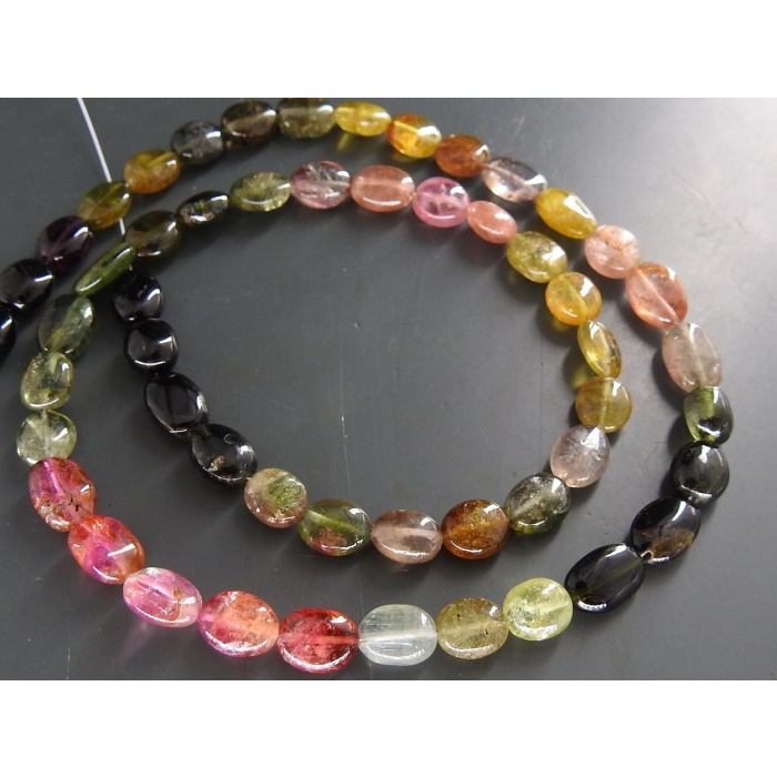 Tourmaline Smooth Tumble/Oval Shape Bead/Nuggets/Multi Shaded/16Inch Strand 8X5To6X5MM Approx/Wholesale Price/New Arrival PME(TU5) | Save 33% - Rajasthan Living 9