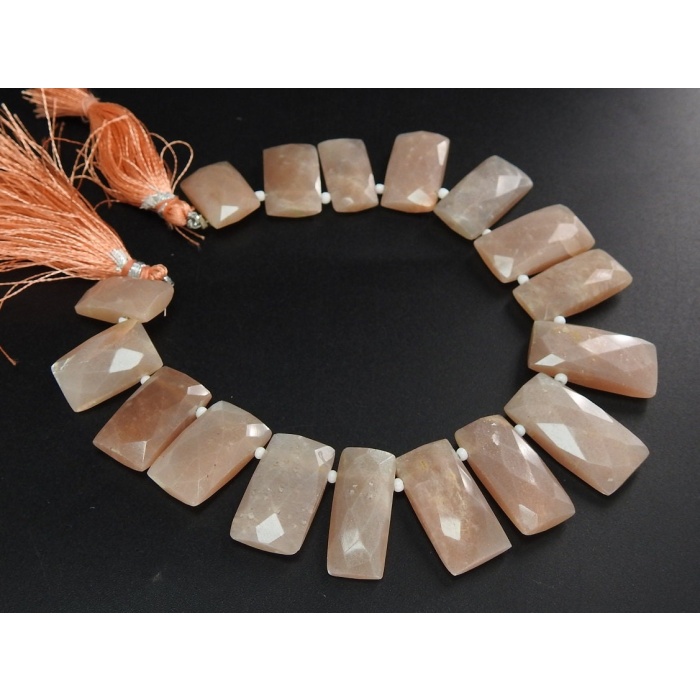 Natural Peach Moonstone Faceted Briolettes,Rectangle,Baguette,16Piece Strand 23X12To17X10MM Approx,Wholesaler,Supplies (pme)BR8 | Save 33% - Rajasthan Living 7