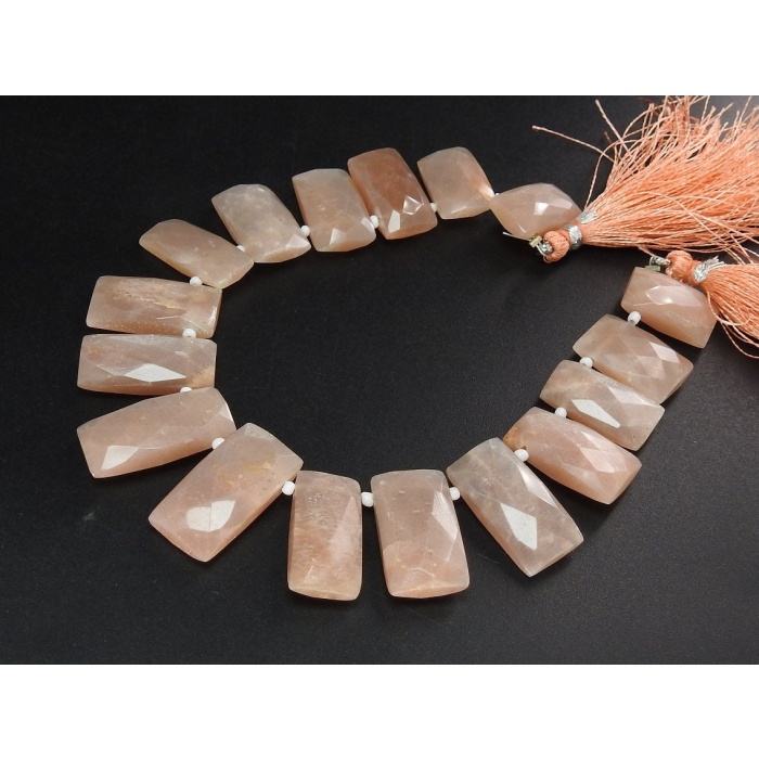 Natural Peach Moonstone Faceted Briolettes,Rectangle,Baguette,16Piece Strand 23X12To17X10MM Approx,Wholesaler,Supplies (pme)BR8 | Save 33% - Rajasthan Living 13