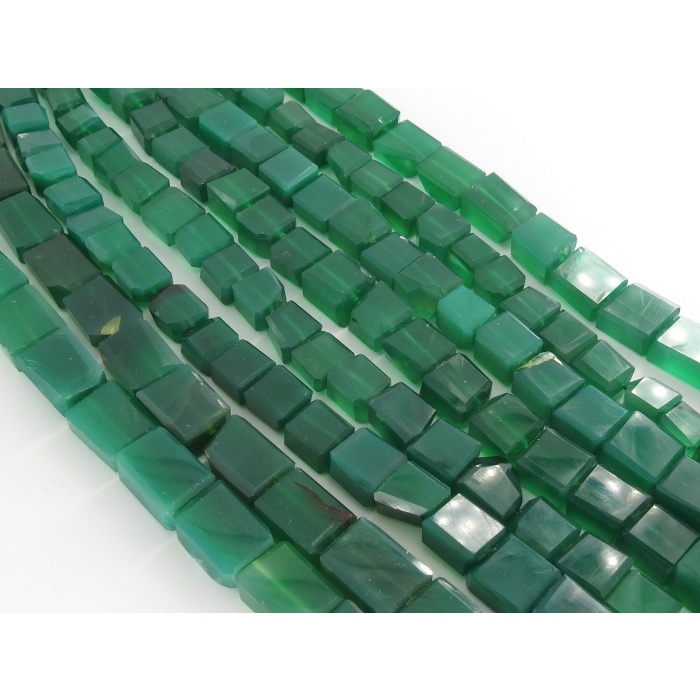 Natural Green Onyx Faceted Tumble/Nuggets/Loose Stone/Handmade/Step Cut/Wholesale Price/New Arrival/9Inch Strand/PME(TU5) | Save 33% - Rajasthan Living 8