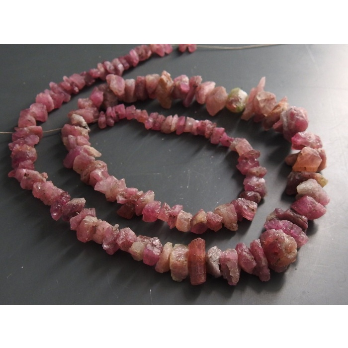 Natural Pink Tourmaline Rough Beads,Chip,Uncut,Nuggets,Anklet,Loose Raw,Minerals Stone,Wholesaler,Supplies 16Inch 12X8To5X3MM Approx PME-RB2 | Save 33% - Rajasthan Living 9
