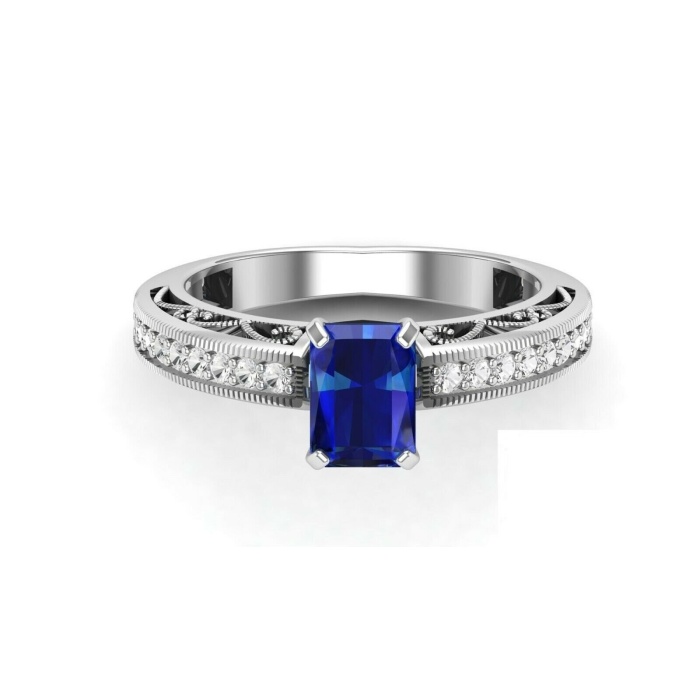 AAA blue sapphire gemstone 925 sterling silver ring Engagement ring Wedding ring, Royal Blue Color sapphire Ring for Her, Christmas gift | Save 33% - Rajasthan Living 6