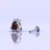 14K Rhodolite Garnet Earrings, Stud Earrings, Art Deco, Dainty Stud Earrings, Gift For Her, Anniversary Gift, Part Jewelry, Trillion Cut | Save 33% - Rajasthan Living 18