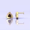 14K Rhodolite Garnet Earrings, Stud Earrings, Art Deco, Dainty Stud Earrings, Gift For Her, Anniversary Gift, Part Jewelry, Trillion Cut | Save 33% - Rajasthan Living 17