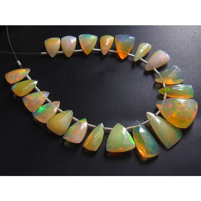 Ethiopian Opal Faceted Long Trillion,Triangle,Pyramid,Tapered Baguette,Teardrop,Multi Fire,Wholesaler,Supplies,20Piece Strand PME-EO2 | Save 33% - Rajasthan Living 5