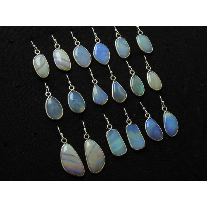 Australian Opal Earrings,925 Sterling Silver,Fancy Shape,Multi Fire,Handmade,Gift For Her,Fashionable Jewelry,15-14MM Long Approx | Save 33% - Rajasthan Living 5