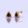 14K Rhodolite Garnet Earrings, Stud Earrings, Art Deco, Dainty Stud Earrings, Gift For Her, Anniversary Gift, Part Jewelry, Trillion Cut | Save 33% - Rajasthan Living 15
