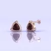 14K Rhodolite Garnet Earrings, Stud Earrings, Art Deco, Dainty Stud Earrings, Gift For Her, Anniversary Gift, Part Jewelry, Trillion Cut | Save 33% - Rajasthan Living 22