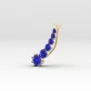 14K Dainty Natural Tanzanite Climber Earrings, Gold Stud Earrings For Women, Everyday Gemstone Earring For Her, December Birthstone Earrings | Save 33% - Rajasthan Living 20