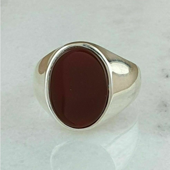 Handmade Turkish 925 Sterling Silver Jewelry Agate Gemstone Men’s Ring Men’s Ring, Red Agate Gemstone Ring,  Men Vintage Ring | Save 33% - Rajasthan Living 8