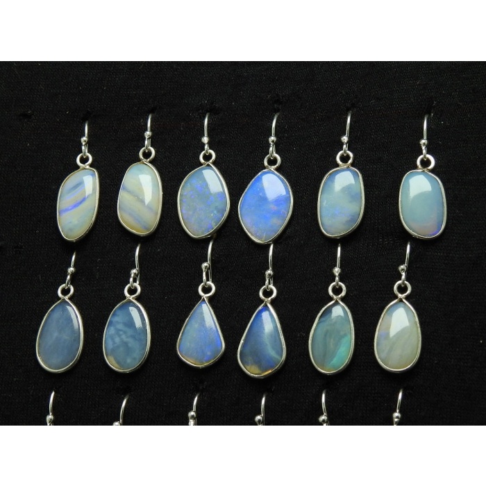 Australian Opal Earrings,925 Sterling Silver,Fancy Shape,Multi Fire,Handmade,Gift For Her,Fashionable Jewelry,15-14MM Long Approx | Save 33% - Rajasthan Living 11