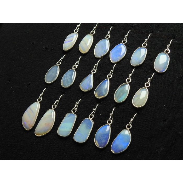 Australian Opal Earrings,925 Sterling Silver,Fancy Shape,Multi Fire,Handmade,Gift For Her,Fashionable Jewelry,15-14MM Long Approx | Save 33% - Rajasthan Living 12
