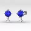 14K Dainty Natural Tanzanite Stud Earrings, Gold Stud Earrings For Women, Everyday Gemstone Earring For Her | Save 33% - Rajasthan Living 16