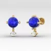 14K Dainty Natural Tanzanite Stud Earrings, Gold Stud Earrings For Women, Everyday Gemstone Earring For Her | Save 33% - Rajasthan Living 23