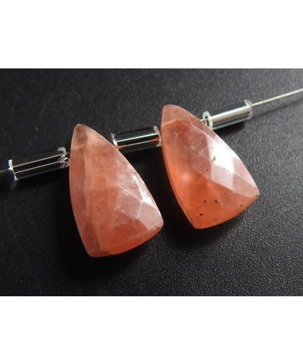 Rhodochrosite Faceted Long Trillion,Loose Stone,Handmade Bead,Earring,For Making Jewelry,Pink,Wholesaler,Supplies,15X8MM PME-CY3 | Save 33% - Rajasthan Living 3