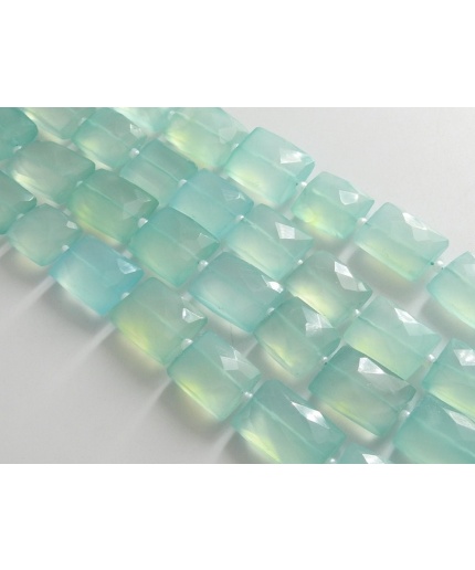 Aqua Blue Chalcedony Faceted Rectangle Shape Bead,Baguette,Handmade,Loose Gemstone,Making Jewelry,12Piece Strand 15X10To12X10MM Approx | Save 33% - Rajasthan Living