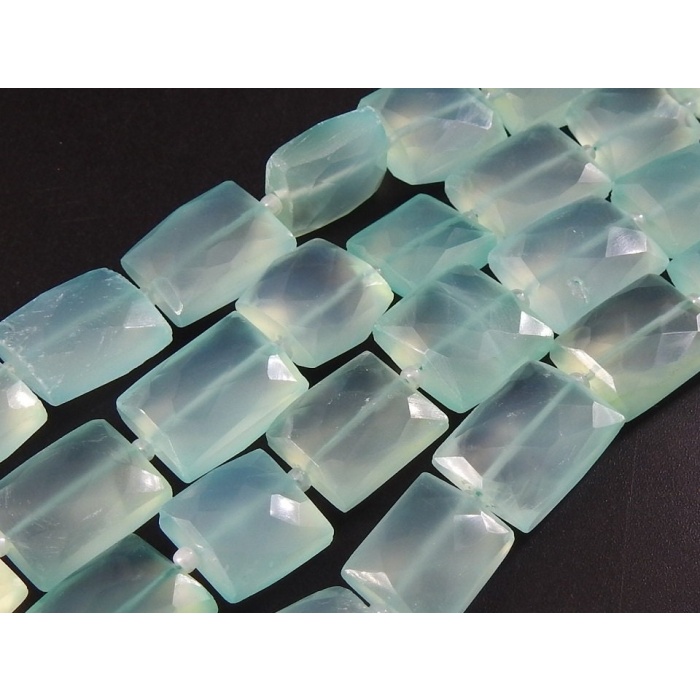 Aqua Blue Chalcedony Faceted Rectangle Shape Bead,Baguette,Handmade,Loose Gemstone,Making Jewelry,12Piece Strand 15X10To12X10MM Approx | Save 33% - Rajasthan Living 9