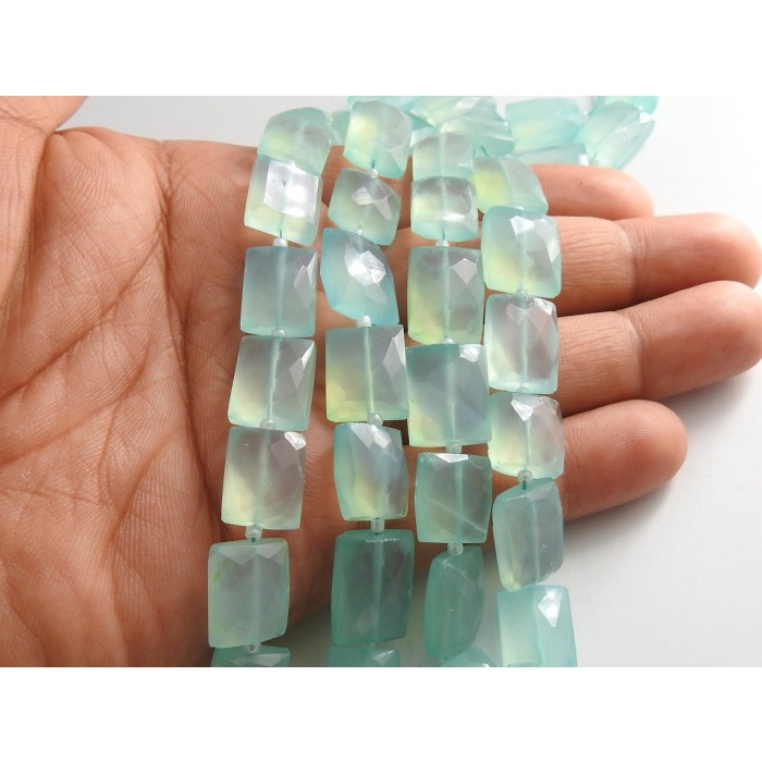 Aqua Blue Chalcedony Faceted Rectangle Shape Bead,Baguette,Handmade,Loose Gemstone,Making Jewelry,12Piece Strand 15X10To12X10MM Approx | Save 33% - Rajasthan Living 6