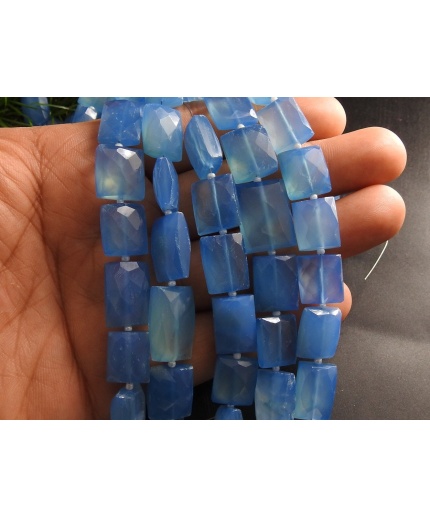 Blue Chalcedony Faceted Rectangle Shape Bead,Baguette,Handmade,Loose Stone,For Making Jewelry 10 Piece Strand 16X12 To 13X9 MM Approx | Save 33% - Rajasthan Living 5