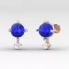 14K Dainty Natural Tanzanite Stud Earrings, Gold Stud Earrings For Women, Everyday Gemstone Earring For Her | Save 33% - Rajasthan Living 21