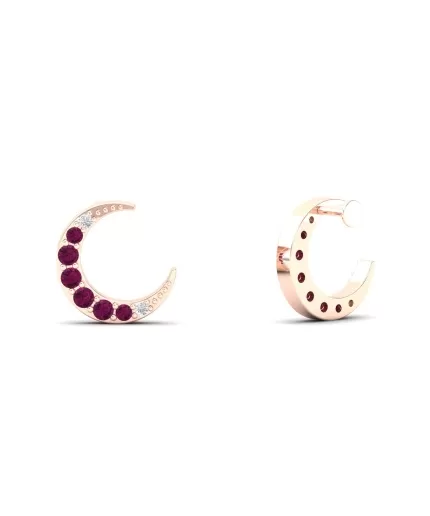 Dainty 14K Natural Rhodolite Garnet Stud Earrings, Everyday Gemstone Earring For Her, Gold Stud Earrings For Women, January Birthstone | Save 33% - Rajasthan Living 7