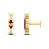 Rhodolite Garnet 14K Stud Earrings, Dainty Gold Stud Earrings For Women, Everyday Gemstone Earring For Her, January Birthstone Earrings | Save 33% - Rajasthan Living 23