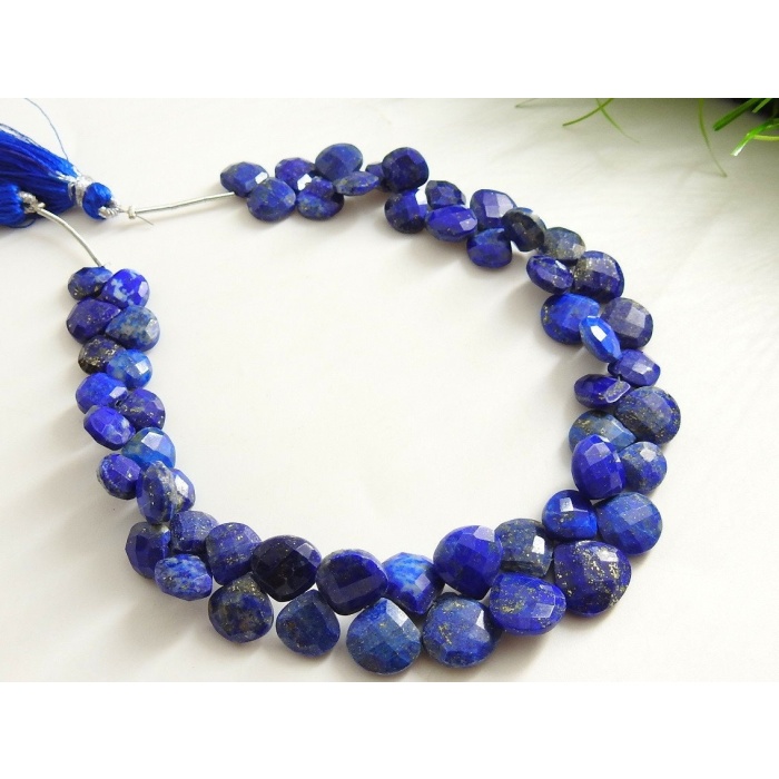 Lapis Lazuli Faceted Hearts,Teardrop,Loose Stone,Handmade Bead,Drop,For Jewelry Making,8Inch 11X11-8X8MMApprox,100%Natural  PME(BR6) | Save 33% - Rajasthan Living 10