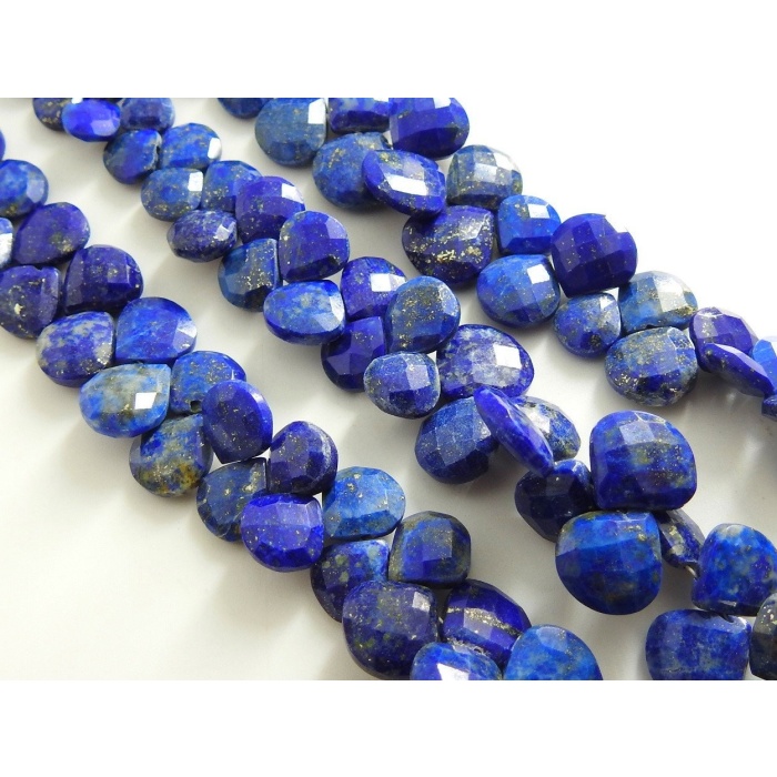 Lapis Lazuli Faceted Hearts,Teardrop,Loose Stone,Handmade Bead,Drop,For Jewelry Making,8Inch 11X11-8X8MMApprox,100%Natural  PME(BR6) | Save 33% - Rajasthan Living 6